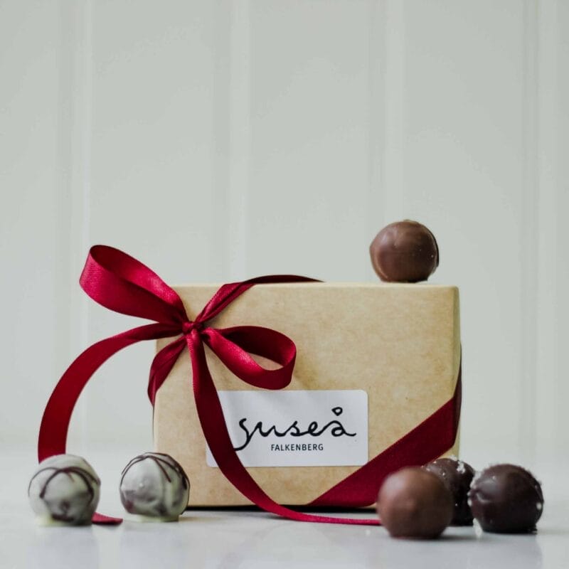 Pralinask, 6 st praliner, Chokladlyxasken